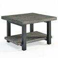 Kd Cama De Bebe 27 in. Pomona Metal & Wood Square Coffee Table Slate Gray KD3238709